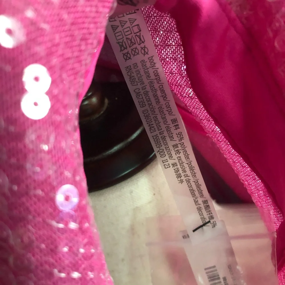 Victoria’s Secret Swim Sequin Forever Pink Boyfriend Shirt Dress and Shorts Set